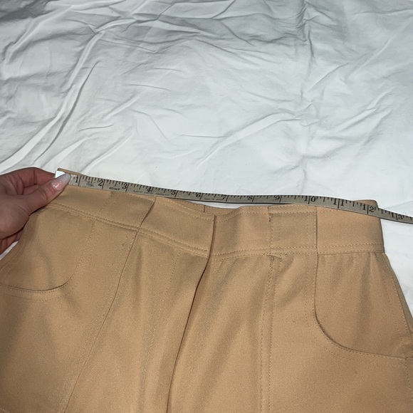 Vintage 1970’s High Rise Tan Wide Leg Bell Bottom Trousers, xs fit - Picture 5 of 10